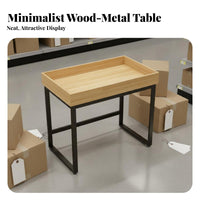 Multi-Functional Shop Marketing Table Multifunctional Island Display Stand Portable Craft Display Rack Sturdy Construction for Retailers, Vendors, Exhibitors, Supermarkets, Shopping Malls, Street Markets, Exhibitions