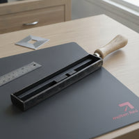 Ingot Mold with Wooden Handle Rectangular Metal Ingot Mold Heavy-Duty Compact for Metalsmiths, Jewelry Making, Foundry