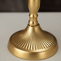 Candlestick with Fluted Base Polished Taper Candle Holder Fluted Candlestick Holder Sturdy Versatile for Dining Tables