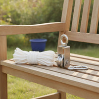 Pulley Block with Rope Heavy-Duty Pulley with Carabiner Double-Bearing Hoist for Outdoor