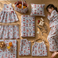 Pure Cotton 40s Poplin Digital Print Fabric for Lolita Dresses & Kids' Clothing