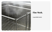Heavy-Duty Deep Fryer Basket Multi-Purpose Deep Fry Basket Multipurpose Stainless Steel Mesh Strainer Dishwasher Safe for Restaurant Owners, Chefs, Food Truck