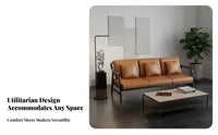 Loveseat and Table Set rustic aesthetic Metal Frame Loveseat Nordic Aesthetic Lounge Seating for Renters, pairs, Office, Living Room, Reception Area