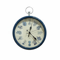 French Country Timepiece Quiet Mechanism Round Decorative Clock Operated Vintage Wall Timepiece Clock for Cafe