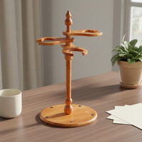 Tabletop Multi-Slot Hulusi Display Stand Sturdy Hulusi Stand Wooden Music Accessory for Studio