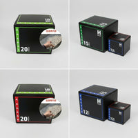 3-in-1 Foam Plyo Box High-Density Plyo Box Firm Stable for Fitness Enthusiasts, Athletes, Home Gym, Functional Fitness