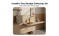 Solid Wood Entryway Key Holder with Tray Decorative Wooden Key Holder Tray Multi-Function for Adults, Women, Bedroom, Away Ice
