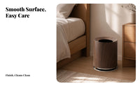 Household Storage Decorative Cylindrical Wood Grain Trash Woodgrain-finishGrain Trash Bin