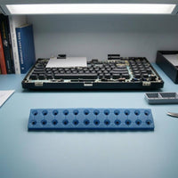 2 Pieces Molded Segment Lines Keyboard Key Strip Rectangular Conductive Rubber Strip Blue