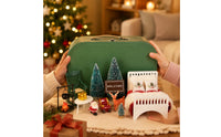 Suitcase Dollhouse Hard-Sided Miniature Dollhouse Suitcase Realistic Doll Travel Case for Collectors, Holiday Decor