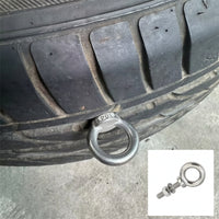 Fixing Loop with Threaded Bolt Lifting Loop Eye Bolt Heavy-Duty Fastener for Workshop