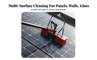 Multi-Functional Solar Panel Cleaning Brush Soft Bristles Solar Panel Cleaning Brush Kit Adjustable Angle Head Telescoping Window Washing Kit Long-Lasting Construction for Professional Cleaners, Maintenance Workers, RV Owners, Glass Panes, Outdoor