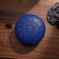 Steel-Tongued Percussion Drum with 13 Notes Relaxing Steel-Tongued Percussion Drum Portablefor Beginners, Classroom