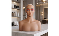 Female Mannequin Head with Shoulders Realistic Mannequin Head with Shoulders Professional for Hairstylists, Cosmetologists, Salons, Retail Storefronts