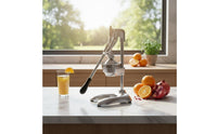 No Electricity Stainless Steel Hand Juicer Easy to Clean Orange Juicer High Yield Hand Crank Juice Press Rubber Feet