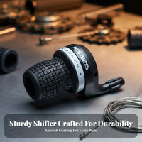 Mountain Bike Grip Gear Selector Effortless Shifting Cycle Twist Gear Selector Handlebar Gear Controls Easy to Install Wide
