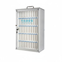 With Lock Multi-Slot Phone Safe Wall-Mountable Numbered Cell Phone Lockbox Long-Lasting Construction Group Storage Single-Unit Clear View Window for School Administrators, Office Managers, Classroom, Testing Location, Meeting Room, Factory