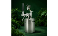 Stainless Steel Mini Keg with Faucet Pressurized Mini Keg Brushed Growler Long-Lasting for Homebrewers