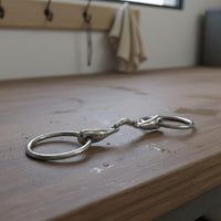 Rust Resistant Stainless Steel Horse Bit Curved Link Loose Loop Snaffle Long-Lasting Loop Snaffle Bit Easy to Clean for Riders, Trainers, Training