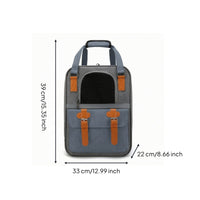 Soft-Sided Pet Carrier Backpack Breathable Backpack with Mesh Panels Handsunobstructed Covered Pet Bag Ventilated for Cat Owners, Vet Visits, Commuting