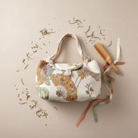 Double Layer Brocade Tea Set Storage Bag Vintage Design Embroidered Tea Ceremony Pouch for Travel