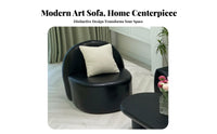 Wavy Sofa Creative Shape Lounge Furniture Faux Leather Upholstery Couch for Business Owners, Interior Designers, Reception Area, salon, Office