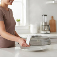 Microwave Plate Cover High Temperature Resistant Microwave Spatter Cover Vented Food Spatter Guard Steam Vents for Office