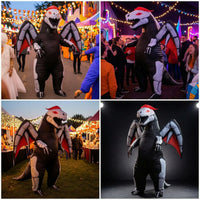 Skeleton Dragon Costume Novelty Skeleton Dragon Suit Oversized Inflatable Costume for Teens