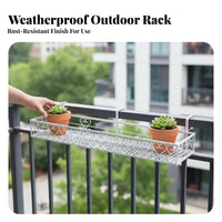 Space-Saving Hanging ing Planter Double hanger Design over-the Plant planter holder long-ultimateing Metal Frame blossom Pot Holder Easy Installation for Apartment Dwellers, Gardeners, Homeowners, Balcony, Patio, Fence