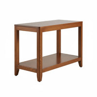 Solid Wood Construction 2-Tier Side Table Minimalist Design 2-Tier End Table Multi-Functional Bedside Stand Versatile Use for Apartment Dwellers, Homeowners, Families, Living Room, Bedroom, Hallway, Entryway