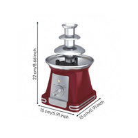 Electric Chocolate Fondue Fountain Machine Compact Party Appliance Detachable