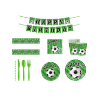 Disposable Football Party Supplies Set Food-Grade Material Football Birthday Party Decorations Easy Cleanup for Children