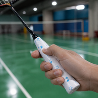 Cartoon PU Sticky Overgrip for Badminton and Tennis Rackets - Anti-Slip & Durable