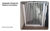 No Drilling Required Tall Anti-Jump Cat Gate Simple Installation Extra Tall Cat Gate Double-Locking Design Indoor Dog Fence Narrow Spacing for Renters, Parents, Indoors, Doorways, Hallways, Stairways