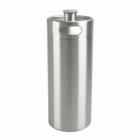 Stainless Steel Beer Keg Side Handle Cutout Cylindrical Beer Keg Rounded Base