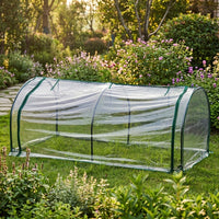 Mini Greenhouse with Stainless Steel Frame for Garden Plants, Small Green House with Waterproof PVC Cover, Portable Plant Protection, Patio Use