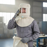 Breathable Sandblasting Hood Lightweight Grinding Dust Hood Wear Resistant Safety Shawl Cap for Polishing