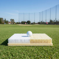 Golf Bunker Practice Mat Two-Surface Sandstroke Practice Mat Yellow and White Portable