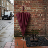 Classic 16 Rib Umbrella Heavy Duty Custom Print Umbrella Strong Wooden Handle Large for Corporate Events