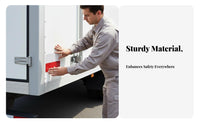 Easy to Install Red White Reflector Plate Long-Lasting Truck Hauling Unit Warning Reflector Universal Fit for Vehicle Owners, Trucks