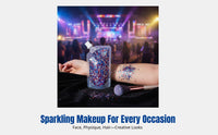 Glow Gel, Party Makeup for Face, Skin, Hair, Densely Packed Sequins, Easy Application
