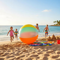 60cm Colorful Pool Ball Portable Giant Colorful Beach Ball Lightweight Outdoor Toy for Kids, Family, Backyard, Party