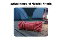 Sturdy Reflective Tent Rope Heavy-Duty Reflective Guy Line High-Strength for Hiking, Backpacking