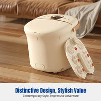 Deep Over-Knee Foot Spa, Automatic Massage Tub, Constant Temperature Heating, Electric Home Foot Bath for Wellness