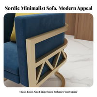 Nordic design Curved Teddy Settee Minimalist Aesthetic Small Couch space-efficient Size Loveseat Space-Saving for Interior Designers, Apartment Dwellers, Reception Area, Clothing bunboxedique, spa, Living Room
