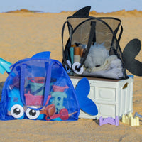 Aquatic-Shaped Mesh Bag Playful Aquatic Shaped Mesh Bag Toy Organizer Breathable Ventilated for Children, Pool, Travel