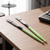 Drumstick with Wire Brush Versatile Multi-Functional Drumstick Non-Slip Drum Brush with Wire Ends for Drummers, Percussionists, Rehearsal