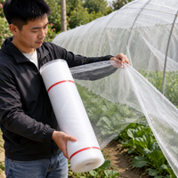 Ivory Garden Netting for Fruit Protection, 100m PE Mesh Netting Roll, Greenhouse & Raised Bed Barrier, Fine Screen Mesh for Prevention