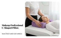 Removable and Washable Cover Eyelash Extension Pillow Breathable Material Ergonomic Lash Support Cushion Side Pockets for Estheticians, Spas