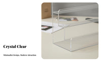 Acrylic Card Display Stand Transparent Acrylic Display Stand Multi-Tier Card Holder Space-Saving Clear Step Shelf Versatile